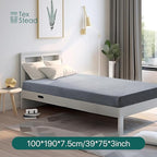 39x75x3 Inch Seat Cushion Extra Thick Memory Foam - Premium Support for Bay Window Benches, Floor Seating, Reading Nooks, Tatami Mats & Indoor Furniture, Soft Gray Washable Cover