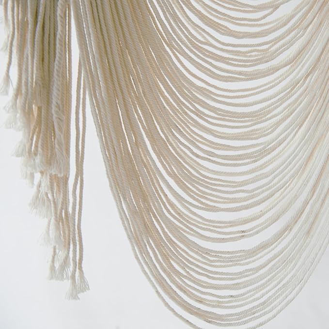 Macrame Curtain Boho Curtains Room Divider Wedding Or Wall Decor Doorway Window Wall Decor Macrame Cord Fiber Yarn Art Craftsmanship Bedroom Headboard Décor 31" Wx 75" L