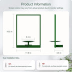 Green Metal Wall Plant Holder - 3-Pack Wall Mounted Plant Stands and Hanging Holders for Indoor Planter and Flower Pot -Rectangle Decor Shelf for Plant Storage (Pot Not Included)