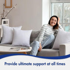MIULEE 12x20 Down Alternative Pillow Inserts,Pack of 4 Throw Pillows 12 x 20 Inch Body Bed Sleeping Ultra Soft Fluffy Form for Sofa Couch Bed