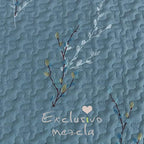 Exclusivo Mezcla 50"x 60" Quilted Throw Blanket- Microfiber Quilt Throw with Floral Pattern, Reversible Stone Blue Versatile Lap Quilt for All Seasons, Lightweight Throws for Bed/Couch/Sofa