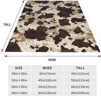 Cow Throw Blanket Soft Flannel Blanket 60"x50" in Bed Blanket Home Decor for Room Sofa Couch All Season