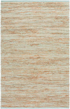 SAFAVIEH Area Rug 5x8 - Cape Cod Collection - Turquoise & Natural, Handmade Jute & Cotton, Ideal for Living Room, Bedroom, Dining Space (CAP236K)