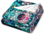 Colorful Mandala Throw Blanket Bohemian Boho Galaxy Blanket for Sofa Bed Couch Chair Or Dorm 60"x80"