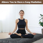 BALAPET Floor Lounger Pillow,Foldable Light Thick Tufted Floor Pillow Cushion with Elasticized Webbing for Easy Storage.Floor Lounger for Meditation,Playing,Yoga,Reading,Sleeping(Dark Gray)