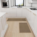 Kitchen Mat 1 PCS, Cushioned Non Slip Rugs for Kitchen Floor, Absorbent Runner Comfort Standing Mats Washable for Kitchen, Office, Home (Brown, 17.3"x47")