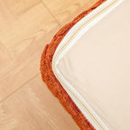 Asuprui Round Square Pouf Ottoman Foot Rest – Lightweight Modern Footstool with Plush Foam Filling, Perfect for Living Room Decor & Cozy Comfort – 20x20x14 Inch Chic Accent Piece (Burnt Orange)