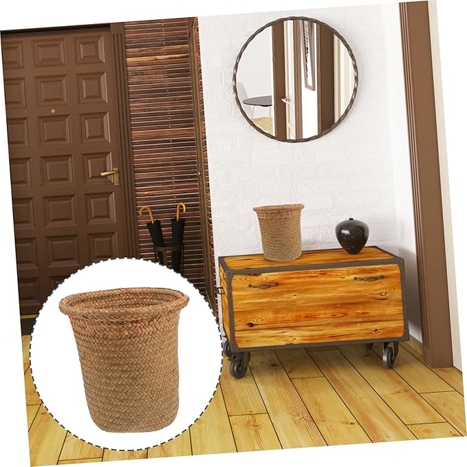 Boho Home Decor Woven Planter Basket Indoor Plant Basket Rustic Woven Flower Pot