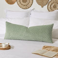 Kevin Textile Spring 20x54 Inch Long Body Lumbar 1 Pack Boho Decorative Throw Pillow Cover Soft Striped Corduroy Rectangle Cushion Case Farmhouse Accent for Living Room Couch Sofa Bed, Sage Green
