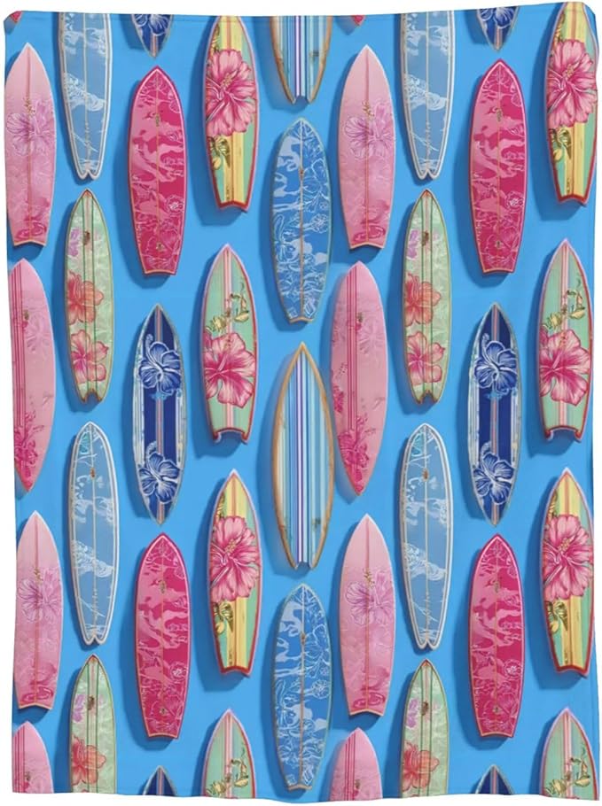 Hawaii Throw Blanket Soft Flannel Blanket 60"x50" in Bed Blanket Home Decor for Room Sofa Couch All Season