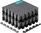 Yes4All EVA Interlocking Mats, Puzzle Floor Tiles, Foam Floor Padding with Border for Furniture, Home Space, Living Room, Garage 11,15,32,99 SQFT