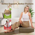 MeMoreCool Square Floor Pillows for Adults Kids, 2 Sets Large Meditation Cushion with 5" Thick Foam and Washable Tufted Cover, 22 Inch Coffee Seat Floor Cushions for Sitting and Yoga