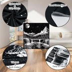 Leofanger Black and White Tapestry Starry Night Mountain Tapestry Aesthetic Moon Wall Tapestries Galaxy Space Tapestries Wall Hanging for Home Decor(59.1"x78.7")