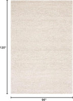SAFAVIEH Area Rug 8x10 - Natura Collection - Large - Beige & Ivory, Handmade Wool Blend, Textured Design, Ideal for Living Room, Bedroom, Dining Space (NAT425B)