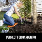 GORILLA GRIP Extra Thick Patent Pending Supportive Foam Kneeling Pad, Large Cushion Knee Pads for Gardening, Baby Bath Time, Dirt and Water Resistant, Workout and Garden Supplies, 17.5x11, Orange