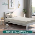 39x75x3 Inch Seat Cushion Extra Thick Memory Foam - Premium Support for Bay Window Benches, Floor Seating, Reading Nooks, Tatami Mats & Indoor Furniture, Soft Beige Washable Cover