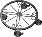 Plant Caddy with Wheels - 10.24" Plant Stand with Wheels, 360° Lockable Plant Rollers Plant Dolly, Plant Tray with Casters for Indoor and Outdoor.