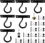 6Pack 2.5Inch Ceiling Hooks for Hanging Plant, Hanger for Indoor and Outdoor Plant Pots Holder, Wall Hook for Planters, Flower Basket, Wind Chimes, Lanterns, Lights, Bird Feeders, Home Decor