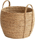 Straw Flower Pots, Plant Baskets Indoor, Basket Planter, Versatile Rattan Grass Woven Flower Planter, Plant Pot for Living Room Balcony Garden Decoration,Indoor & Outdoor