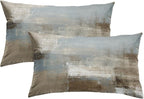 Britimes Throw Pillow Covers Modern Home Art Decor, 12 x 20 Inches Set of 2 Pillow Cases Decorative, Abstract Oil Painting Pillowcases for Bedroom, Living Room, Grey Beige