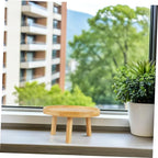 Yardwe Wooden Plant Stand Boho Decor Indoor Plant Holder Multi-use Flowerpot Tray