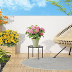 Plant Stand 1 PCS-7.9 IN Flower Pot Stand Plant Rack for Indoor and Outdoor Courtyard Gardens Black