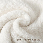 FUTEI Cream White Throw Pillow Covers 20x20 Inch Set of 2,Furry Faux Fur Teddy Boucle Textured Cushion Covers,Soft Fluffy Decorative Pillow Case,Home Decor for Couch Bed Living Room Office Car