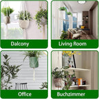 6pcs Macrame Hanging Baskets | Cotton Rope Hanging Basket for Plants | Boho Decorative Cotton Rope Hanging Basket for Flower Pots and Plants 80/90/100cm