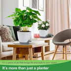 Hanging Planters for Indoor Plants with Self-Watering Hanging Pots for Plants, 2 Pack Macrame Hanging Plant Holders with Drainage Hole & Two Ceiling Hooks, Plant Hangers for Houseplants (7 Inch)