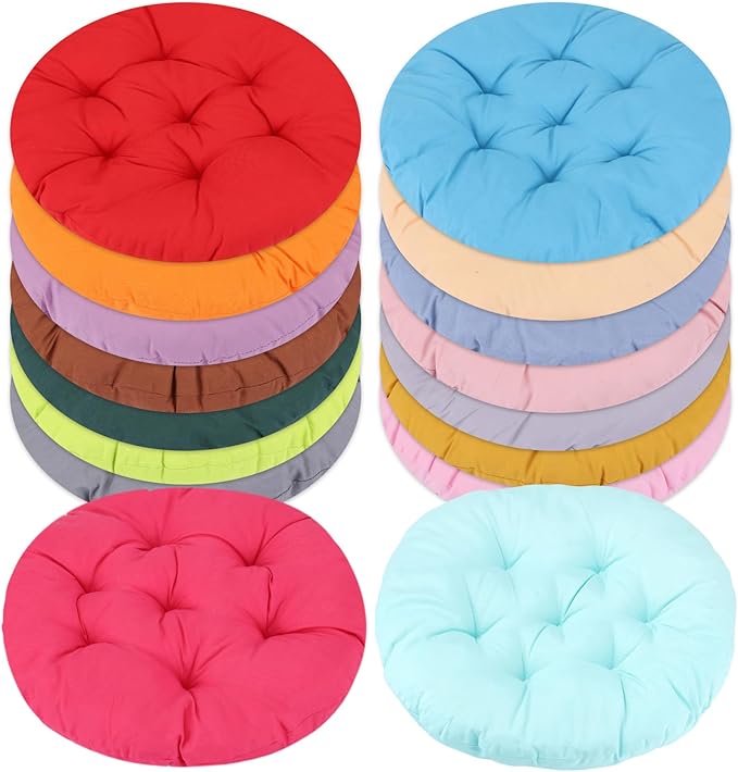 16 Pcs 16 Inch Round Floor Pillows Round Floor Cushions for Kids and Toddlers Flexible Seating Pillows Chair Floor Cushion Reading Cushion for Classroom Home School Playing Supplies(16 Colors)