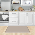KitchenClouds Kitchen Mat Cushioned Anti Fatigue Rug 20"x32" Water Resistant, Non Slip, Standing and Comfort Desk/Floor Mats for House Sink Office (Khaki)
