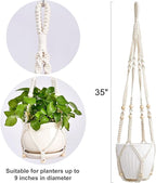 Plant Hanger, Hanging Planter Basket with Wood Beads, Decorative Boho Flower Pot Holder for Indoor Outdoor Plants(Pots Not Included)﻿ (1)