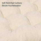 HAVARGO Recliner Cushions for Elderly, 20x20x5 Inch Thick Chair Cushion Patent Design Soft Tufted Dual Layer Booster Seat Cushions for Seniors Recliner Risers Beige 1P