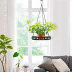 Plant Hanger Indoor Outdoor 3 Pack, Hanging Planter for Indoor Outdoor Plants, Hanging Plant Holder Shelf, Hanging Basket, Decorative Metal Plant Holder