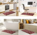 WISELIFE Kitchen Mat Cushioned Anti-Fatigue Kitchen Rug,17.3"x 39",Non Slip Waterproof Kitchen Mats and Rugs Heavy Duty PVC Ergonomic Comfort Mat for Kitchen, Floor Home, Office, Sink, Laundry,Red