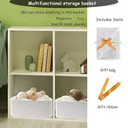 COMFY-HOMI 13" x 8.5" x 5.1" Storage Baskets for Organizing | Cotton Rope Woven Basket | Toy Storage Bin Box | Basket for Shelves, Closet Organizer Bin, Decorative Closet Shelf, 1 Pack, All white