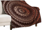 Mandala Throw Blanket Enclosing Magic Circle Egyptian Folkloric Culture Pattern Blanket for Sofa Bed Couch Chair Or Dorm 30"x40"