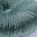 HLOVME Round Pillow Cushion for Couch Velvet Decorative Small Throw Pillow Solid Color for Living Room Bed Floor 13.7”, Beige
