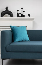 Throw Pillow Covers 18x18 Turquoise: Pack of 2 Cozy Soft Velvet Square Modern Luxury Decorative Throw Pillow Cases for Sofa Couch Living Room Bed Home Decor