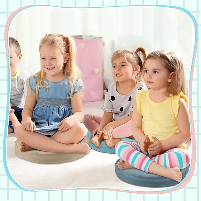 Juexica 5 Pcs Extra Thick Flexible Seating Floor Cushions Assorted Colored Pillow Floor Cushions for Classroom Soft Flexible Seating for Kids Learning Sitting Daycare School Chair (Morandi Colors)