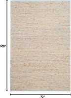 SAFAVIEH Cape Cod Collection 6' x 9' Silver / Natural CAP821J Handmade Flatweave Jute Area Rug