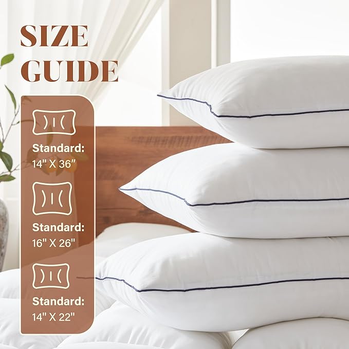 Memory Foam 14 x 22 Inch Throw Pillow Insert, Premium Lumbar Pillow Insert for Decorative Throw Pillow, Living Room, Couch and Sofa, 14 x 22 Inch, White