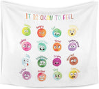 WARDOS Feelings Emotions Chart For Kids Tapestry,Mental Health wall art kids Bedroom Therapist Counselor Calming Office Classroom, 50x60 Inch