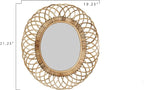 Creative Co-Op Oval Woven Bamboo Wall Mirror