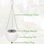 Foraineam 10 Pack Mini Hanging Planters Garden Self-Watering Flower Plant Pot Container Succulent Planter Pots with Hanging Chain