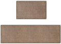 Artoid Mode Washable Kitchen Rugs and Mats Set of 2, Non-Skid Rubber Absorbent Kitchen Mats for Floor Front of Sink Hallway- 17x29 and 17x60 Inch