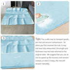 Baby Play Mat for Floor,Extra Large 59"×71" Playpen Mat for Tummy Time,Thicker Padded Elasti Foam Activity Mats,Water Repellent Ultra Soft Velvet,Non-Slip Backing Safe（Light Blue）