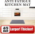 4/5 Inch Thick Kitchen Mat - Cushioned Anti Fatigue Mats for Kitchen Floor - Easy to Clean, Waterproof, Non-Slip Kitchen Rug for Sink, Office, Kitchen (22''x36'' Grey)