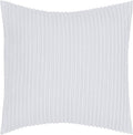 Better Trends Jullian Collection is Super Soft and Light Weight in Bold Stripes Design 100% Cotton Tufted Unique Luxurious Machine Washable Tumble Dry, Euro Sham, White