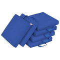 ECR4Kids SoftZone Square Floor Cushions with Handle, Flexible Seating, Blue, 6-Piece